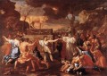 Adoration of the golden calf classical painter Nicolas Poussin